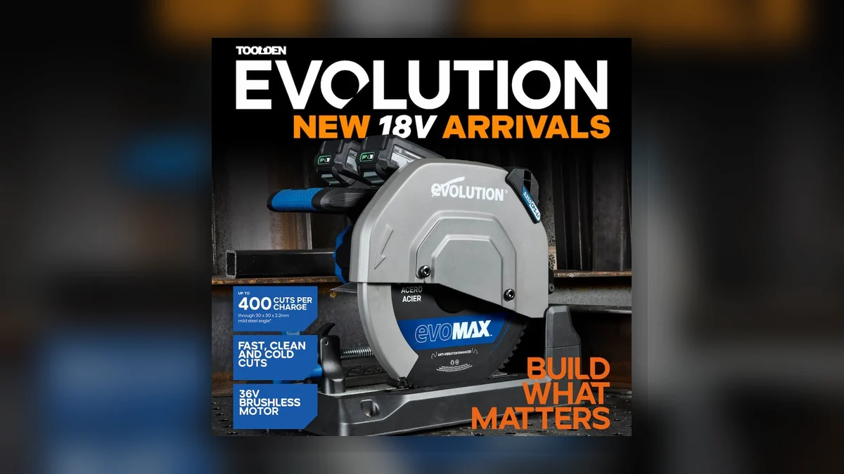 Evolution S355CPS-Li Review: The Twin 18V Cordless Metal Chop Saw That Finally Cuts the Cable